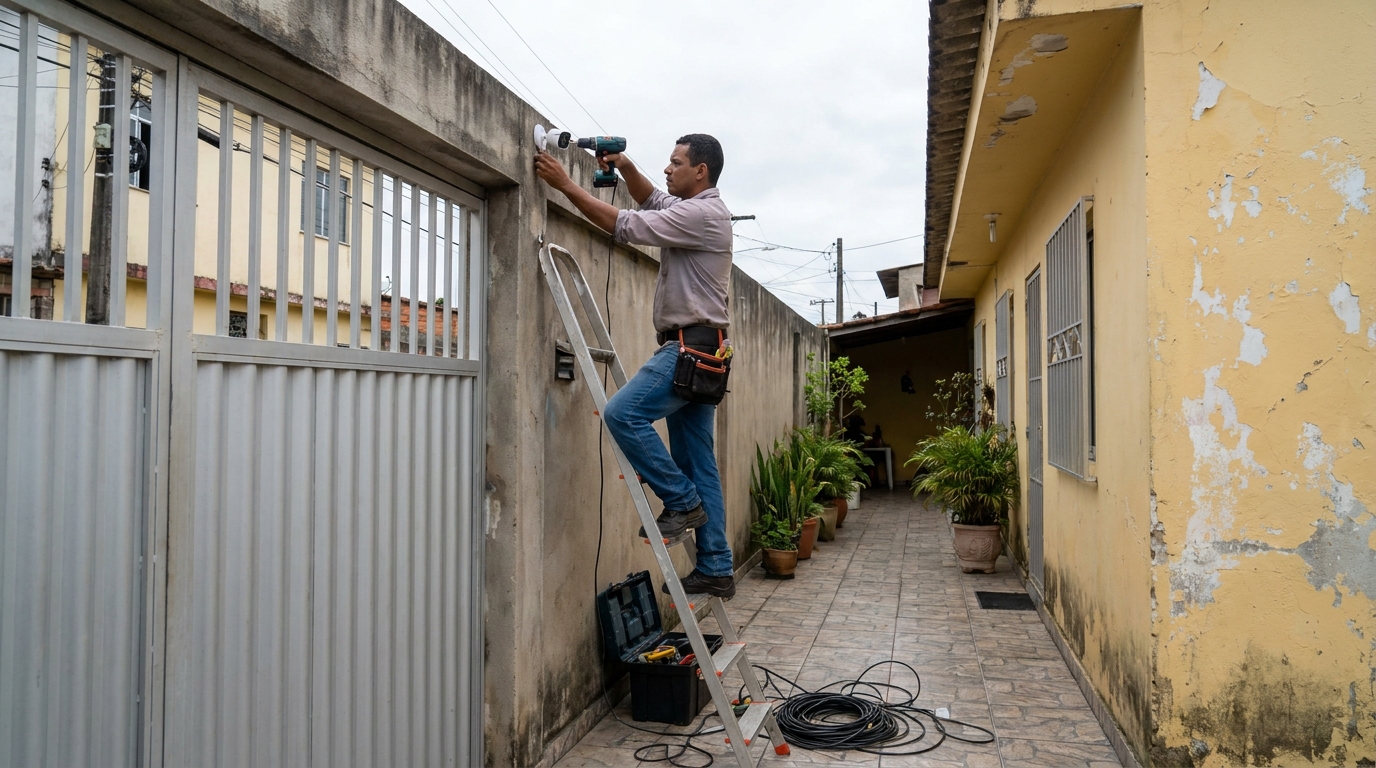 Passagem de cabeamento em Serra‑ES